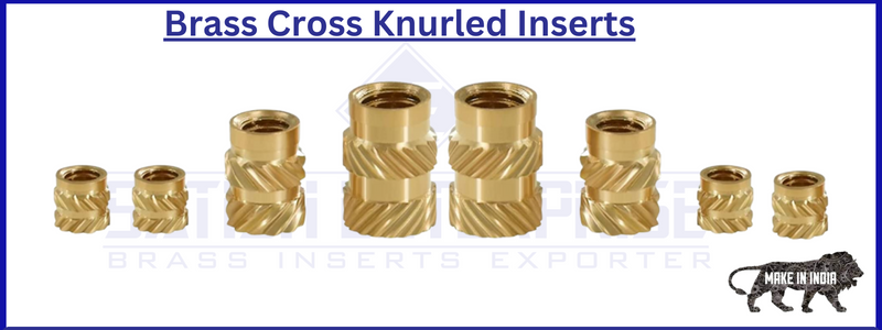 Brass Cross Knurled Inserts