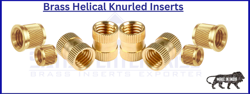 Brass Helical Knurled Inserts