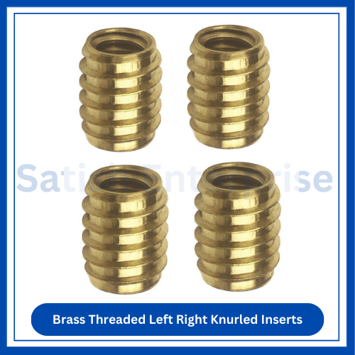 Brass Threaded Left Right Knurled Inserts
