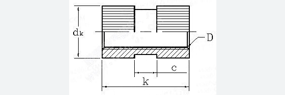 Brass Knurled Threaded Inserts Drawing