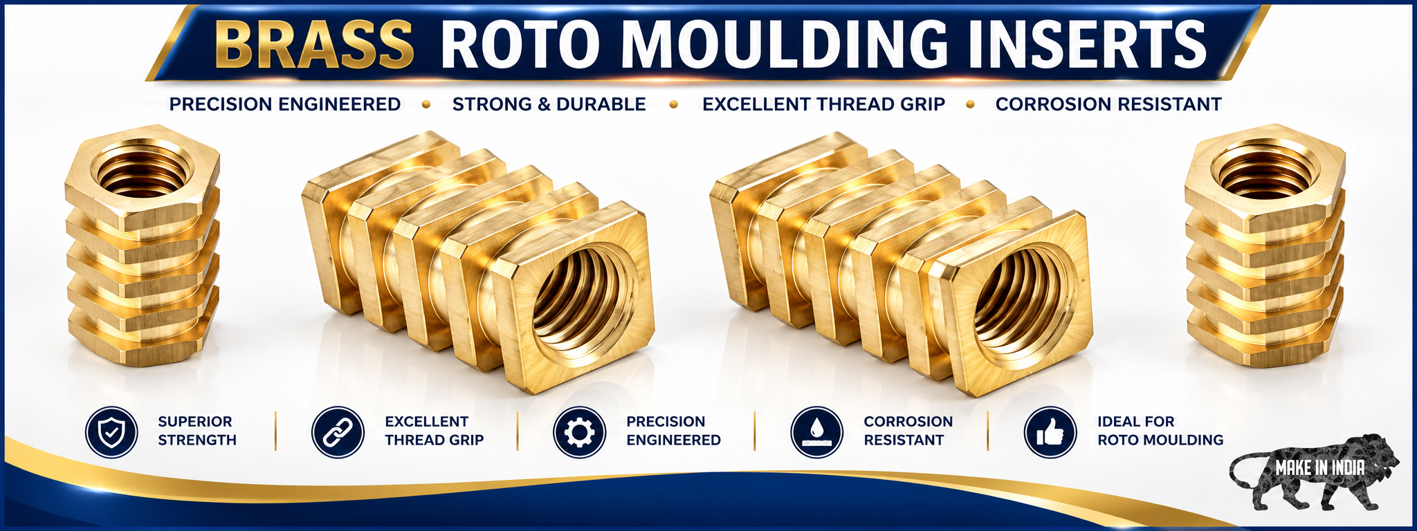 Brass Roto Moulding Inserts   Satish Enterprise