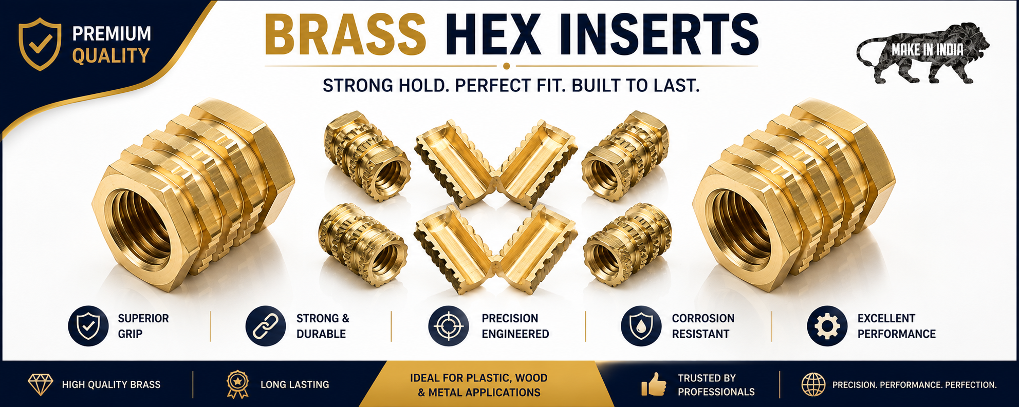 Brass Hex Inserts   Satish Enterprise