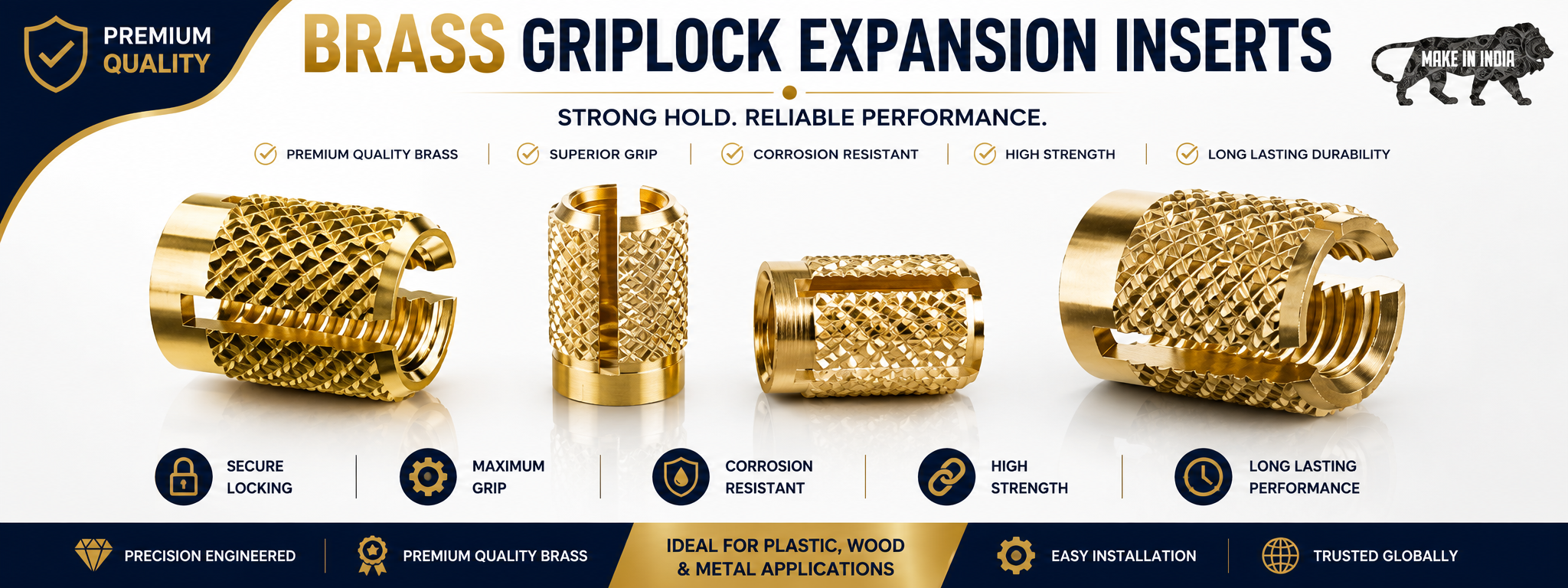 Brass Griplock Expansion Inserts
