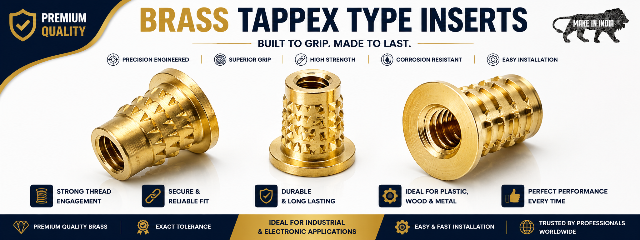 Brass Tappex Type Inserts