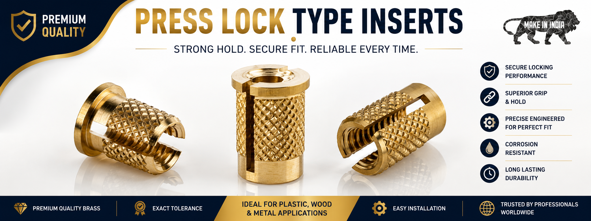 Press Lock Type Inserts Press Lock Type Inserts
