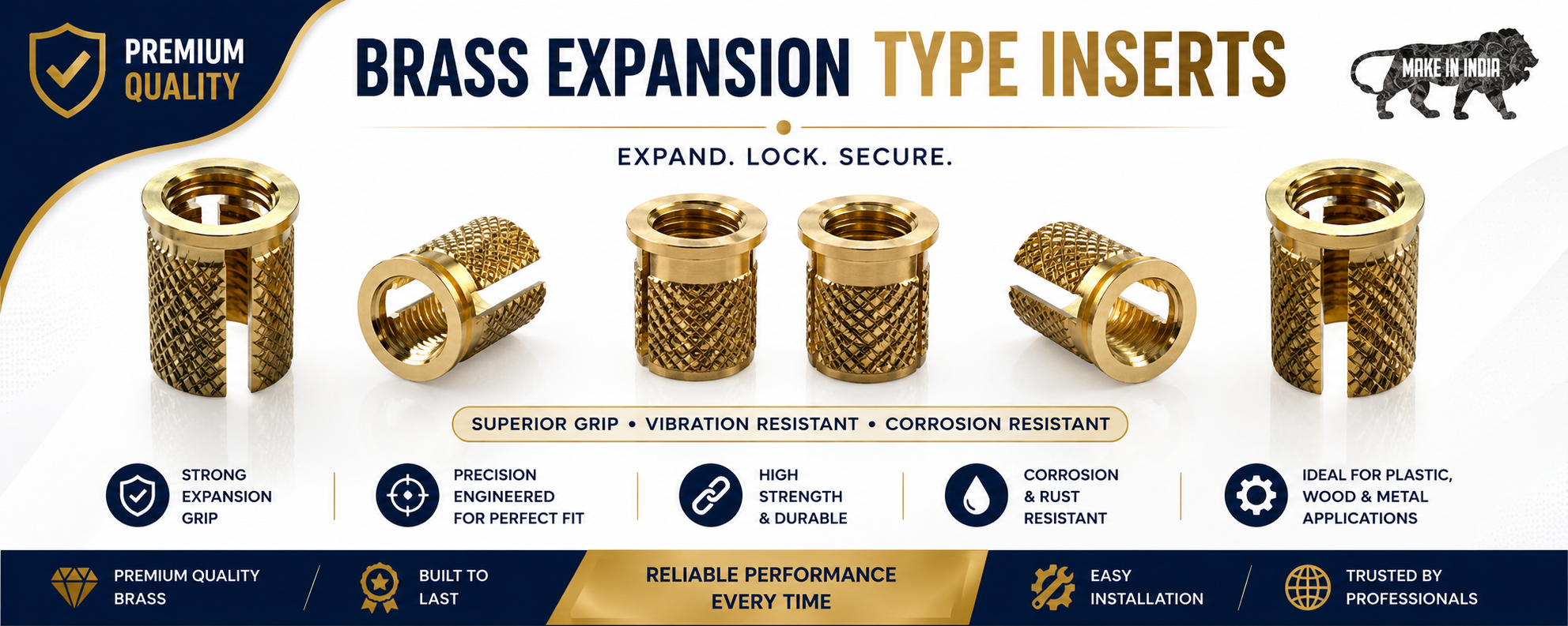 Brass Expansion Type Inserts