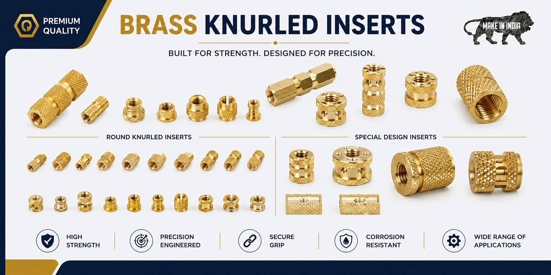 Brass Knurled Inserts   Satish Enterprise