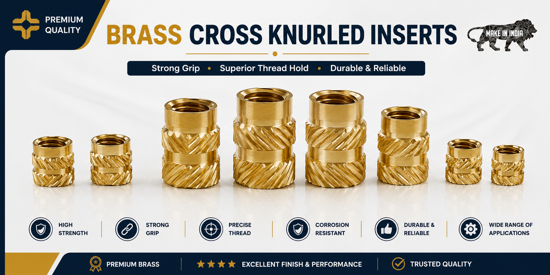 Brass Cross Knurled Inserts   Satish Enterprise