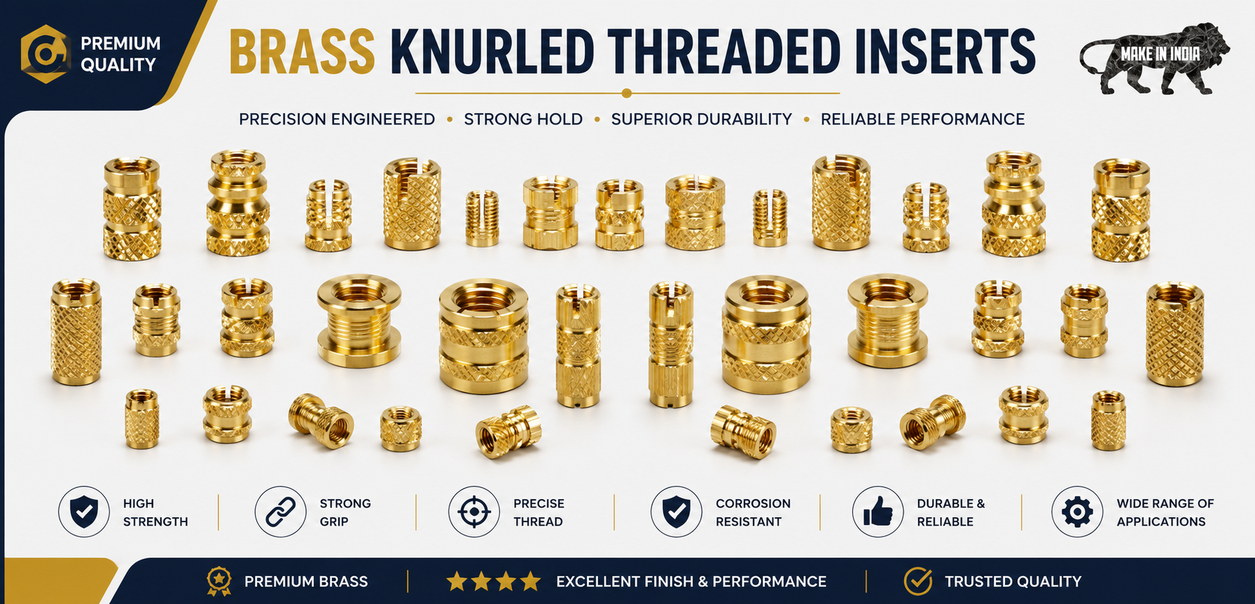 Brass Knurled Threaded Inserts   Satish Enterprise